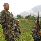 Soldados colombianos en la región de Santa Marta.