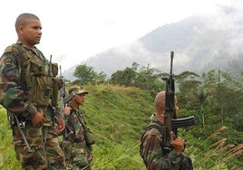 Soldados colombianos en la región de Santa Marta.