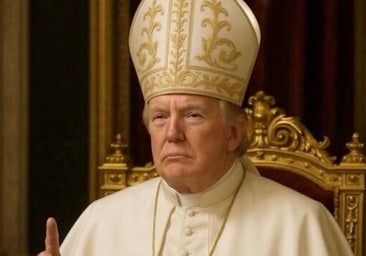 Trump publica una foto vestido de papa tras bromear con convertirse en el sucesor de Francisco