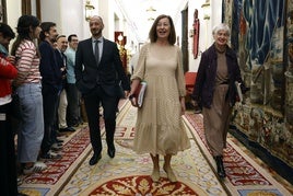 La presidenta del Congreso, Francina Armengol, en el Congreso de los Diputados.