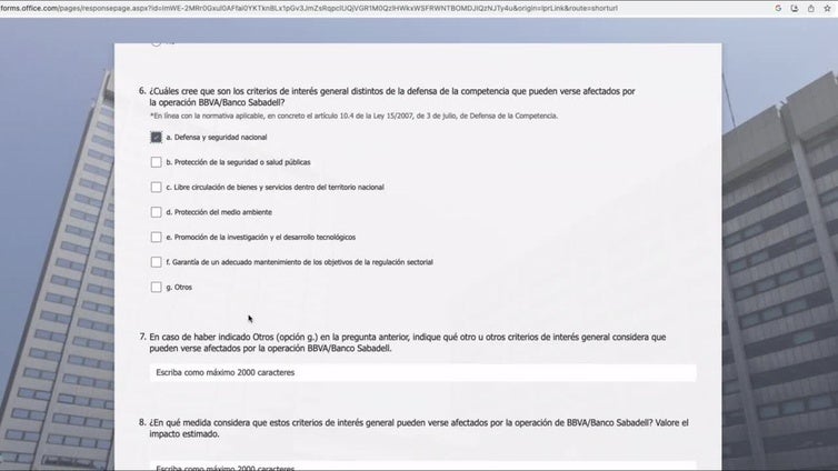 El Ministerio de Economía abre una consulta pública sobre la opa del BBVA-Sabadell