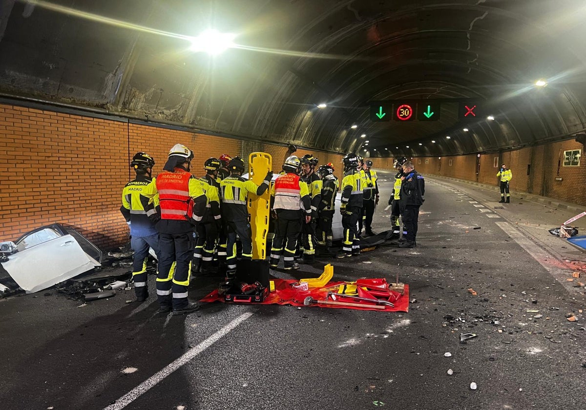 Accidente mortal de un motorista el pasado 3 de mayo en un túnel en Madrid.