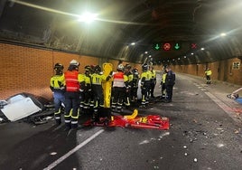 Accidente mortal de un motorista el pasado 3 de mayo en un túnel en Madrid.