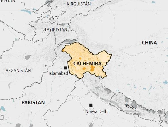 Los mapas que explican el enfrentamiento entre India y Pakistán, dos potencias atómicas