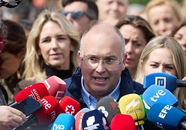 Miguel Tellado, portavoz del PP, en Colón