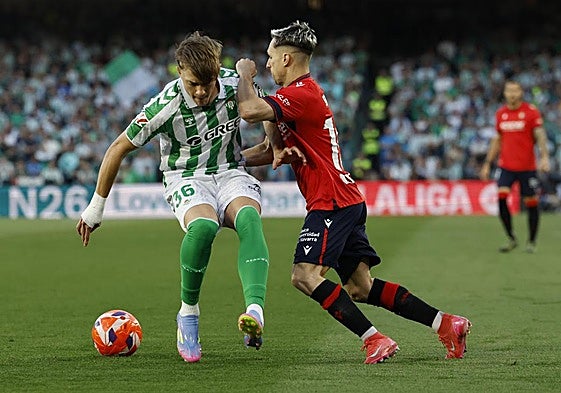 El Betis empata con Osasuna y se complica sus opciones de entrar en Champions