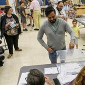 Alvise Pérez, votando en las pasadas elecciones europeas del pasado 8 de junio