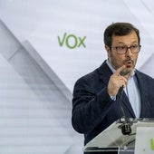 José Antonio Fúster, portavoz de Vox, en la sede del partido