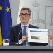 El ministro de la Presidencia, Justicia y Relaciones con las Cortes, Félix Bolaños, durante la rueda de prensa posterior al Consejo de Ministros