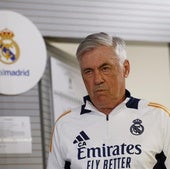 Carlo Ancelotti, durante la rueda de prensa.