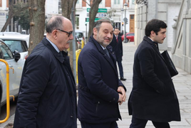 José Luis Ábalos a la entrada del TS