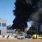 Columna de humo del lugar donde se ha producido el accidente.