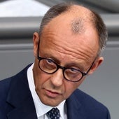 El canciller alemán, Friedrich Merz, este miércoles en el Bundestag.