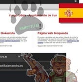 Ciberataque ruso registrado por varias web institucionales en Gipuzkoa el pasado mes de marzo.