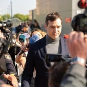 David Sánchez sale del juzgado tras prestar declaración por segunda vez.