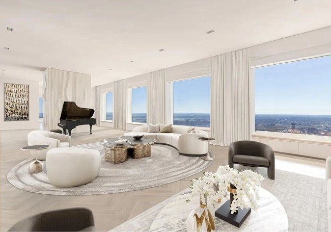 Interior de uno de los pisos en venta en el rascacielos del 432 Park Avenue