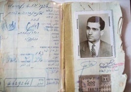 Imagen de uno de los documentos de Eli Cohen recuperado en Damasco.