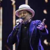 Joaquín Sabina, este lunes en el concierto del Madrid Arena perteneciente a su gira de despedida.