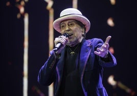 Joaquín Sabina, este lunes en el concierto del Madrid Arena perteneciente a su gira de despedida.