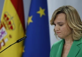 La ministra de Educación y Deporte, Pilar Alegría, comparece en Moncloa este martes tras el Consejo de Ministros