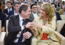 Gerardo Cuerva y Ángela de Miguel, este martes durante la Asamblea General Electoral.