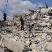 Edificio en ruinas en Cisjordania.