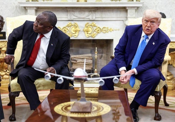 Trump recibió en la Casa Blanca a su homólogo sudafricano, Cyril Ramaphosa.
