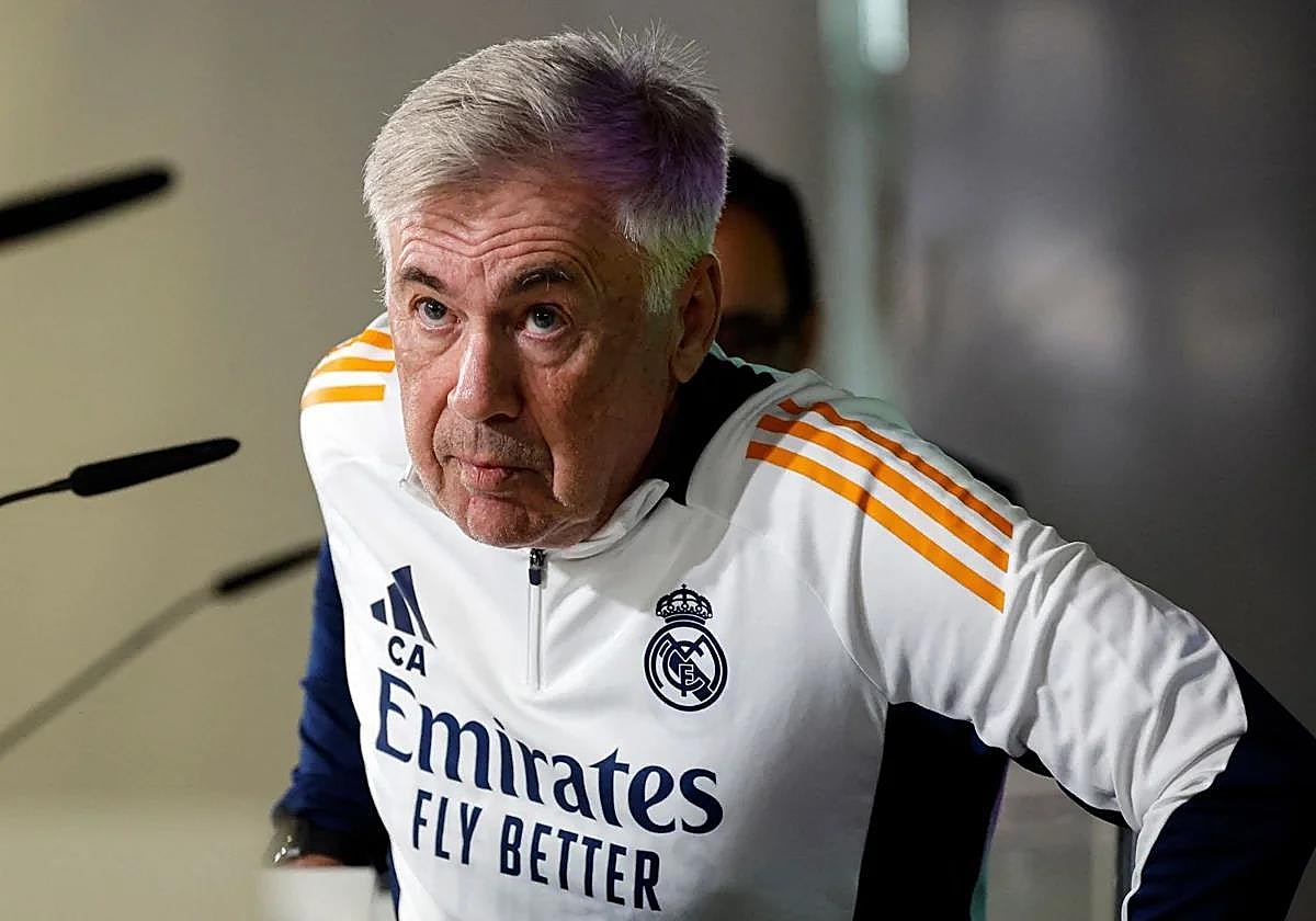 Carlo Ancelotti, todavía entrenador del Real Madrid.