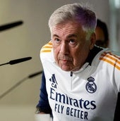 Carlo Ancelotti, todavía entrenador del Real Madrid.