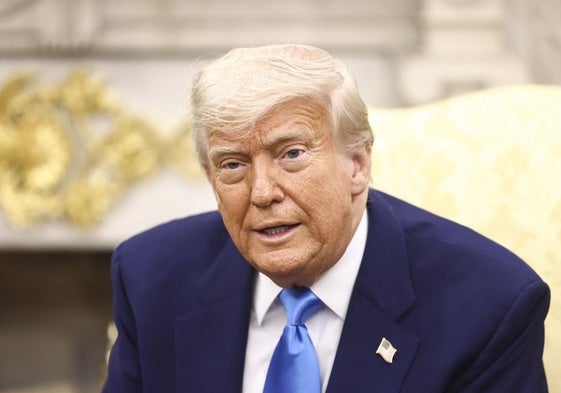 Donald Trump, en una comparecencia ante los medios en la Casa Blanca