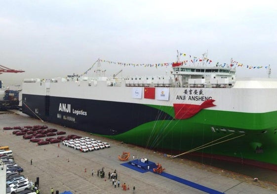 La flota de SAIC Anji Logistics para logística y transporte de vehículos cuenta con 35 buques