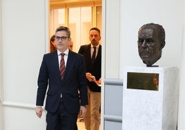 El ministro de Justicia, Félix Bolaños, este viernes en el Senado
