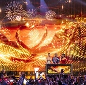 Las presentadores de Eurovisión, durante la final.