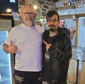 Fernando y Salva, ya juntos, en La Molinuca.
