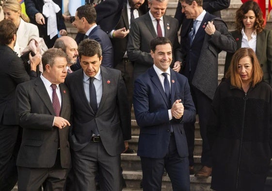 El lehendakari, Imanol Pradales, junto al resto de mandatarios autonómicos en la anterior Conferencia de Presidentes.