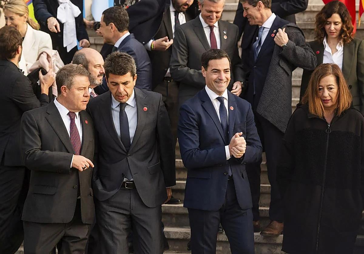 El lehendakari, Imanol Pradales, junto al resto de mandatarios autonómicos en la anterior Conferencia de Presidentes.