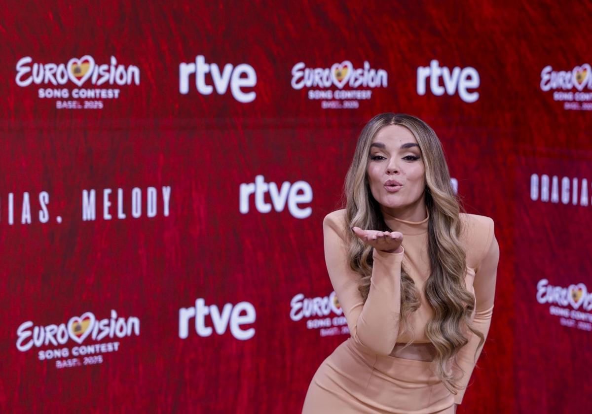 Melody, en la rueda de prensa