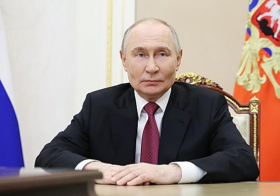 El presidente ruso, Vladímir Putin, en una reunión en el Kremlin.