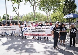 Concentración frente a los Juzgados de Plaza Castilla organizadas por las plataformas demandantes.