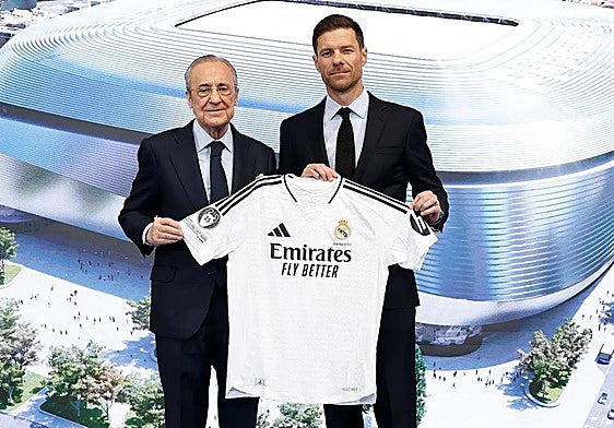 Florentino Pérez y Xabi Alonso.