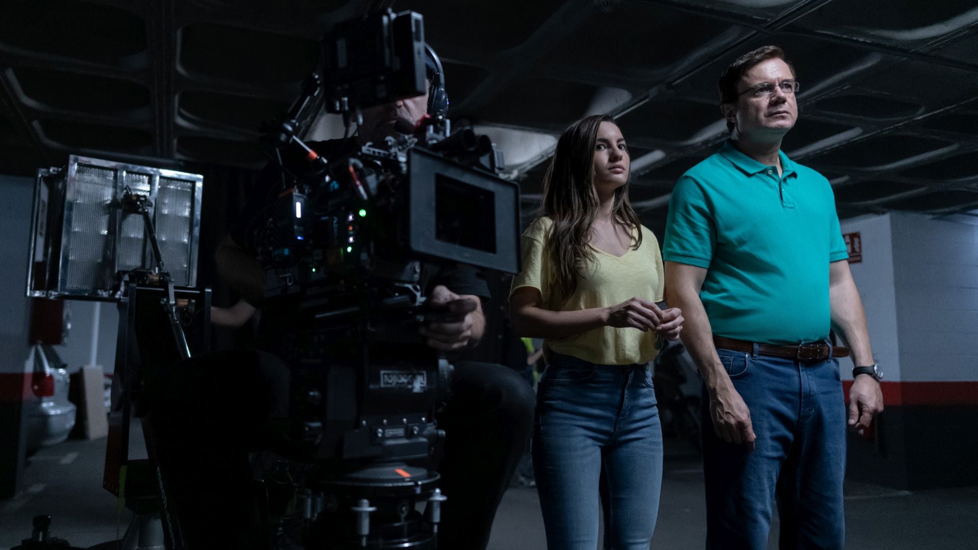 Ivana Baquero y Tristán Ulloa, como Maje y Salva, durante la producción.
