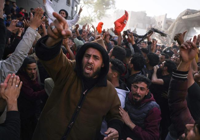 Una protesta en Beit Lahia.