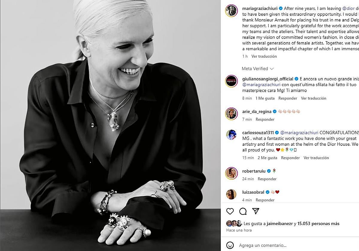 La diseñadora Maria Grazia Chiuri.