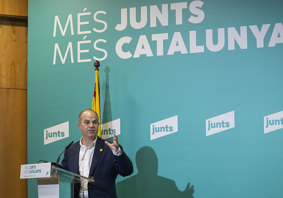 Jordi Turull, secretario general de Junts, en un acto del partido