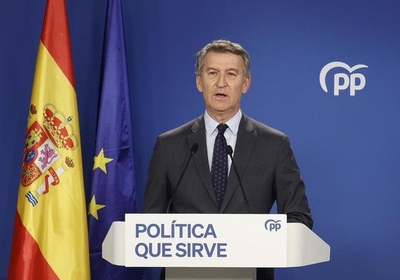 El líder del PP Alberto Núñez Feijóo