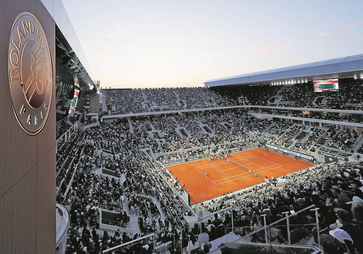 Imagen de la pista central Philippe-Chatrier, con capacidad para 15.000 espectadores.