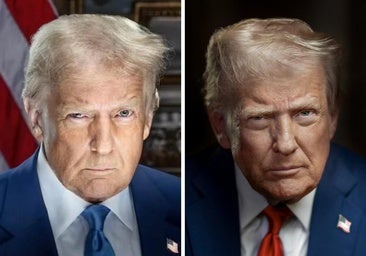 Trump cambia su retrato oficial para parecer menos amenazante