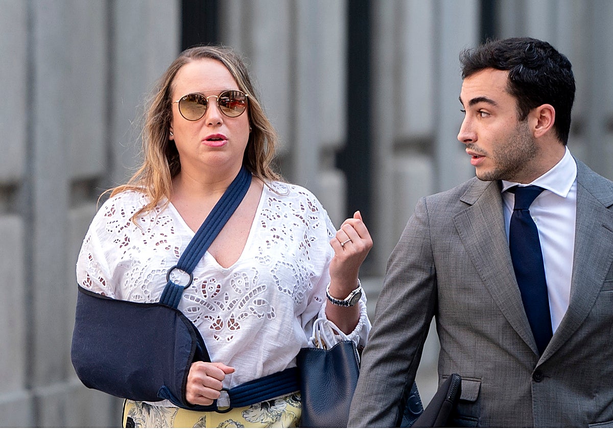 Leonor González Pano a su llegada este miércoles al Supremo