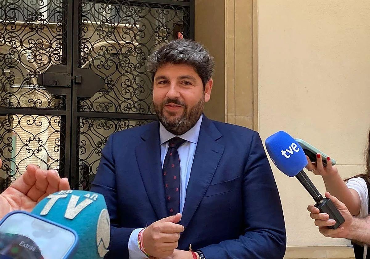 Fernando López Miras, durante los anuncios realizados este jueves.