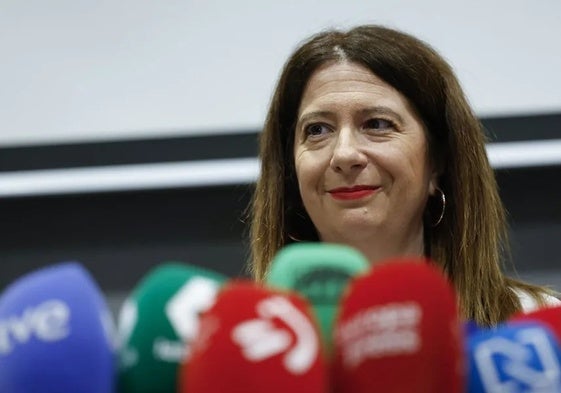 Leire Díez en su comparecencia del pasado miércoles